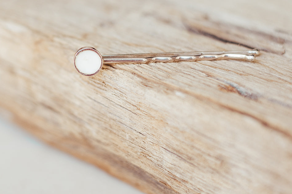 Pasador para el Cabello en Plata de Leche Materna
